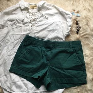 J. Crew // Green Chino 3” Shorts style 61451